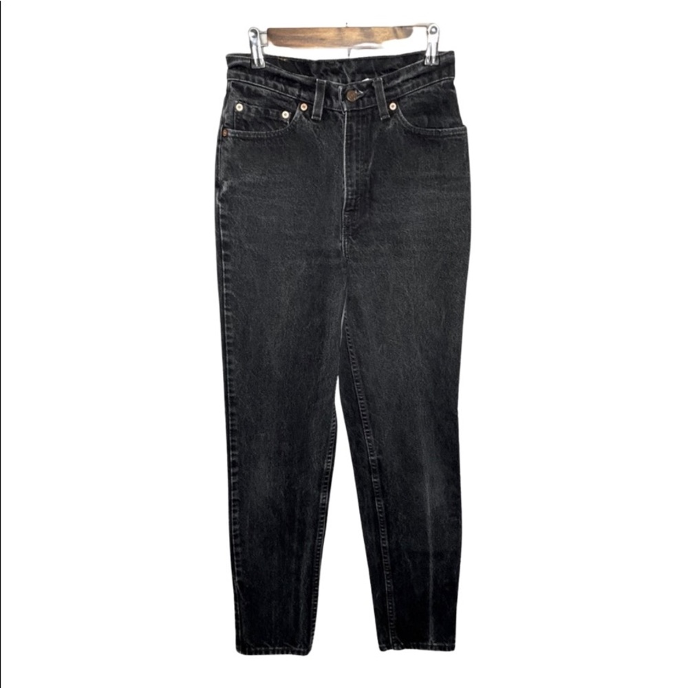 Vintage Levi’s Super High Rise Slim Fit Tapered Leg Black Jeans Size 9